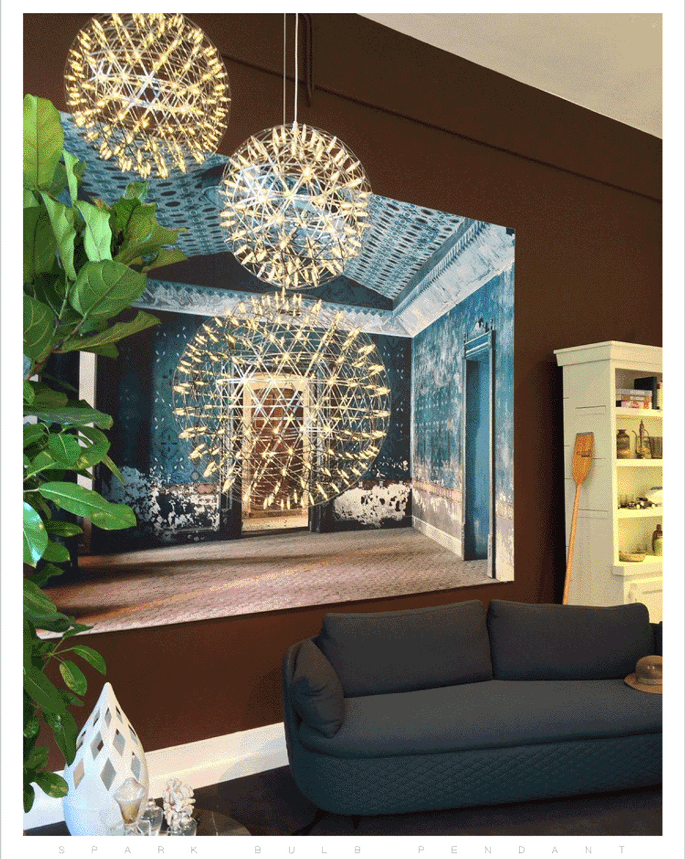 Подвесной дизайнерский светильник  Raimond от Moooi (золотой, D 61 cm)