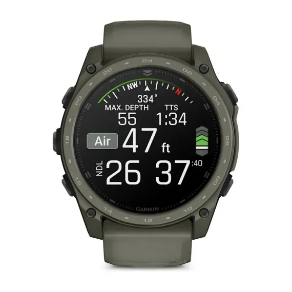 Смарт-часы Garmin tactix 8 (51 мм) AMOLED Cerakote® Coating с Applied Ballistics Ultralight, оливково-зеленый