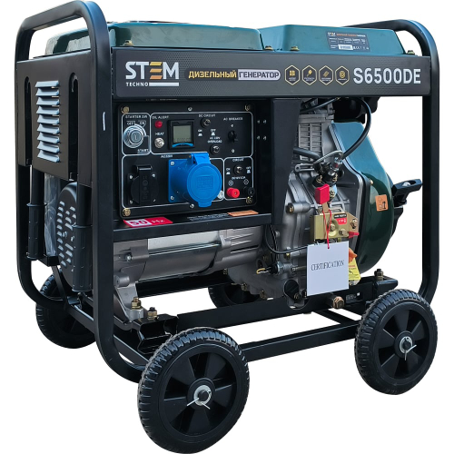 Генератор дизельный STEM Techno S6500DE (6.5 кВт, электростартер, дисплей, подогрев) ГЕН019