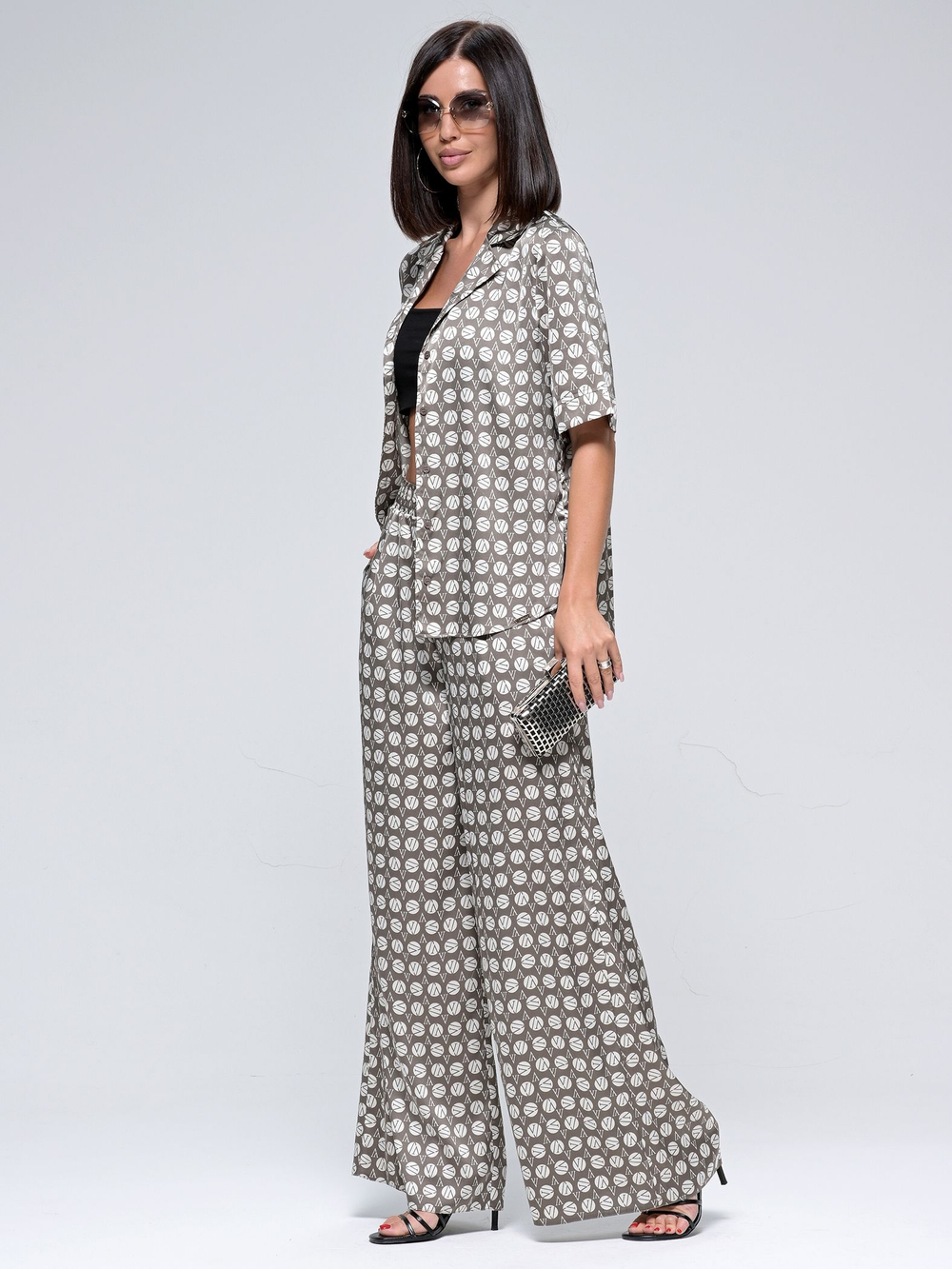 Костюм с рубашкой летний шелковый "ART SILK", 713.9061.06.08, цвет мокко диск
