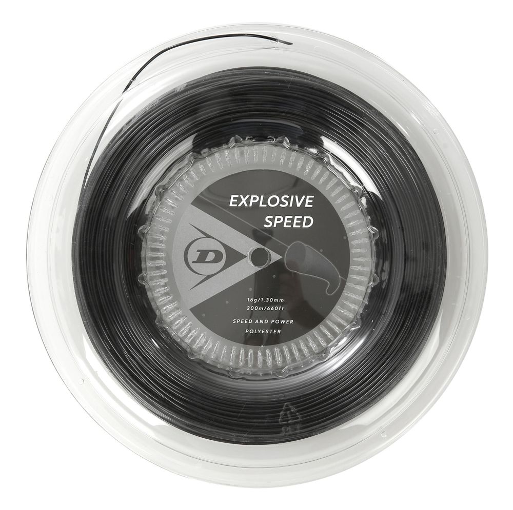 Струны теннисные Dunlop Explosive Speed String Reel 200m - Black