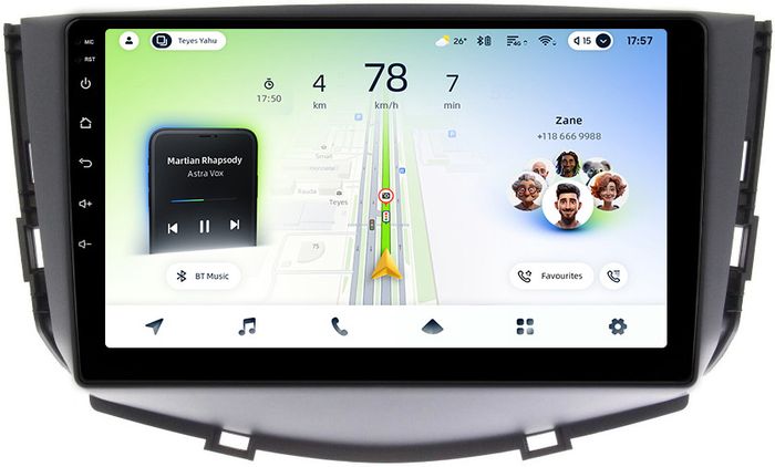 Магнитола для Lifan X60 2012-2016 - Teyes CC4L монитор 9" IPS, Android 14, Быстрая, Snapdragon 662, CarPlay, 4G SIM-слот