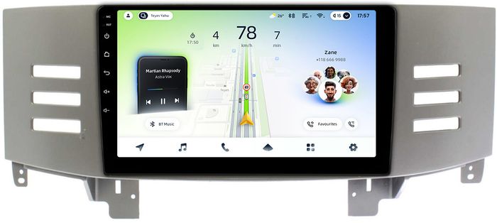 Магнитола для Toyota Mark X 120 2004-2009 (правый руль) - Teyes CC4L-DTS монитор 9" IPS, Android 14, Быстрая, Snapdragon 662, CarPlay, 4G SIM-слот