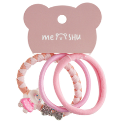 Резинки для волос MESHU, ассорти текстур, 3шт., диаметр 5см, европодвес MS_60566