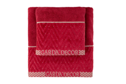 Полотенце 70x140 Garda Decor Орсетто бордовое
