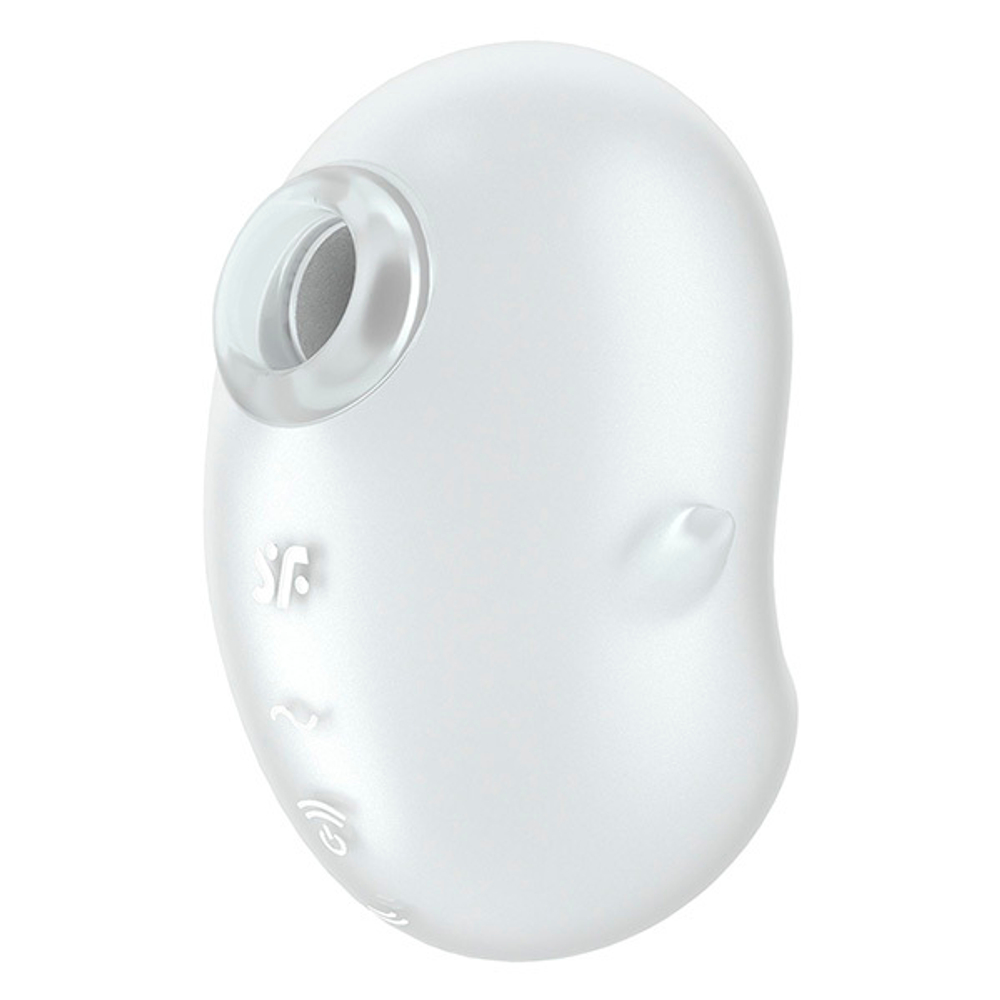 Белый вакуум-волновой стимулятор клитора с вибрацией 9,1см Satisfyer Cutie Ghost