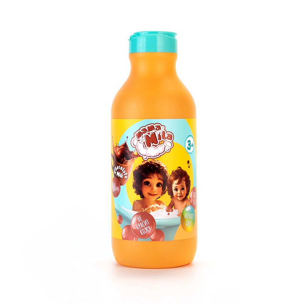 Пена для ванны детская, меняющая цвет, Mama Mila Мilk Сhocolate , 500мл