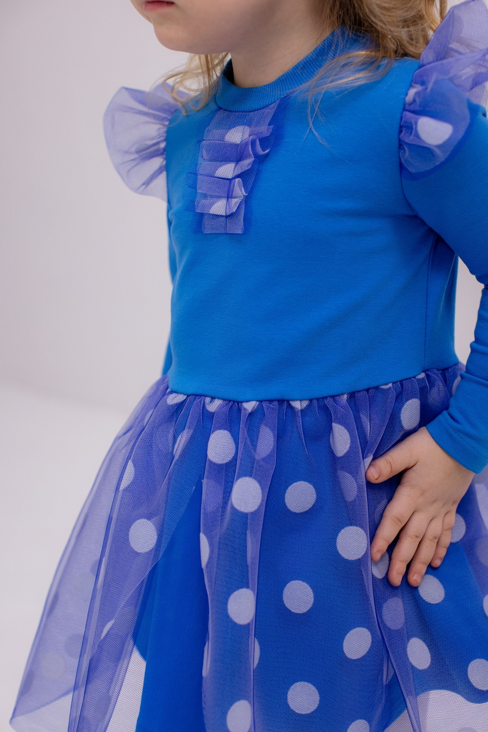 Платье для девочки, модель №2, рост 98 см, синее