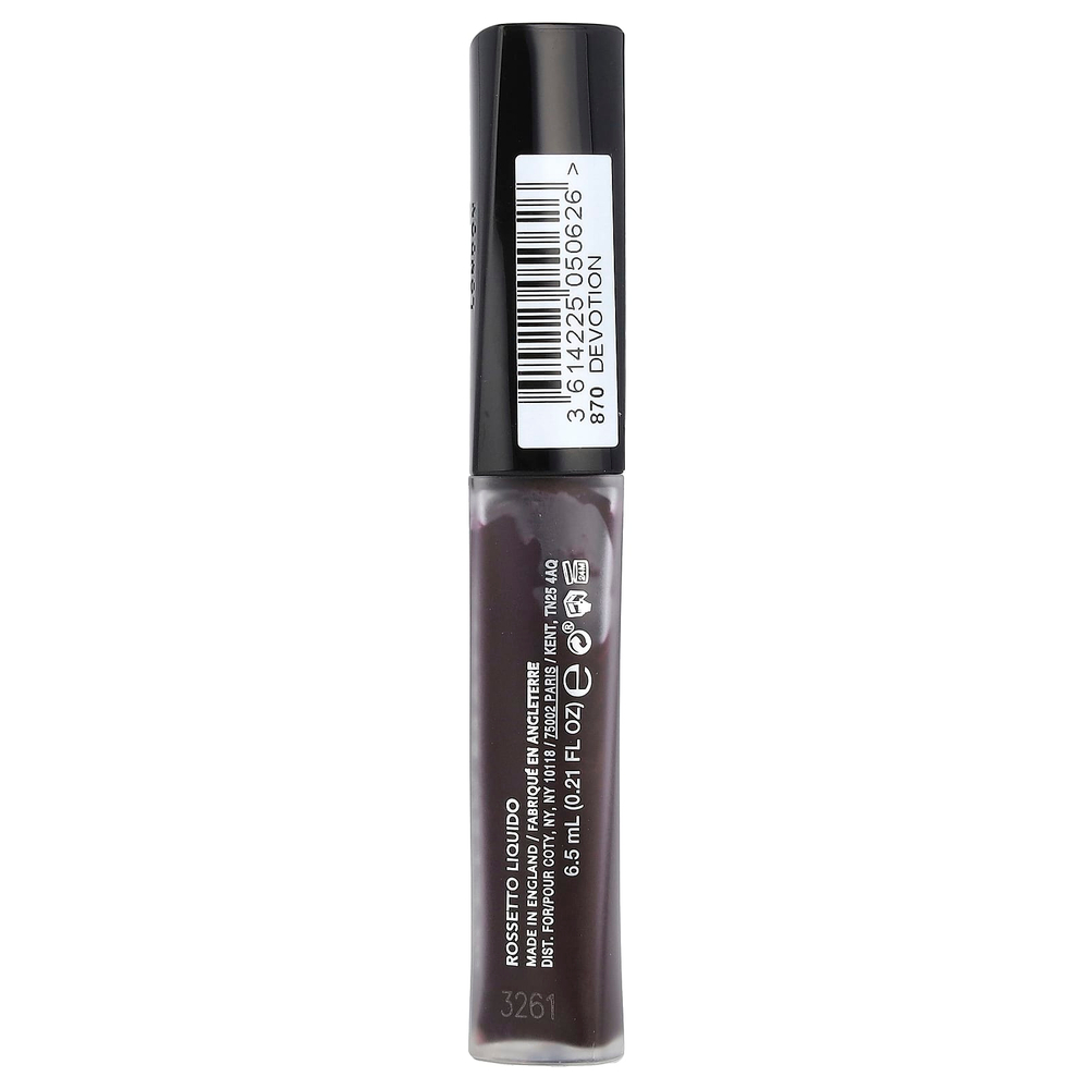 Rimmel London, Stay Matte, жидкая губная помада, оттенок 870 Devotion, 6,5 мл (0,21 жидк. унции)