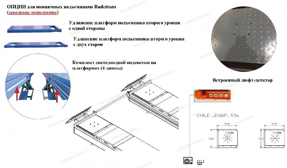 Подъемник ножничный двухуровневый заглубляемый для сход-развала RLS4.5FMI