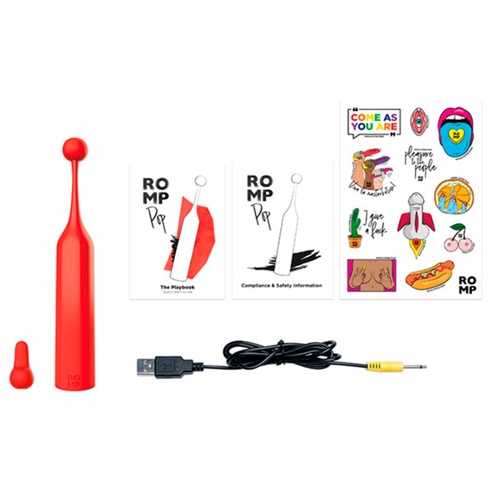 Красный клиторальный стимулятор Romp Pop Clitoral Stimulator RPPT1SG7