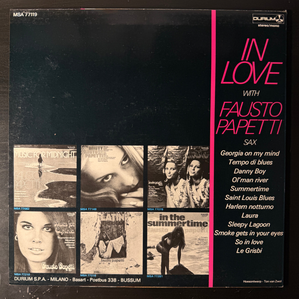 Fausto Papetti – In Love With Fausto Papetti (Италия) Т