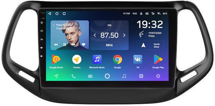 Магнитола для Jeep Compass 2 2016-2022 - Teyes CC2 PLUS монитор 10.1" QLED, Android 10, Быстрая, SIM-слот