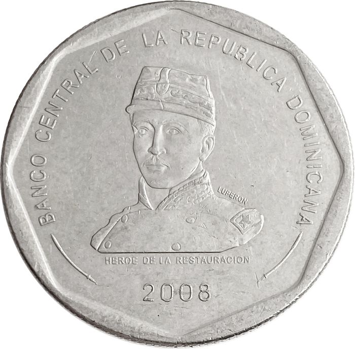 25 песо 2008 Доминикана XF