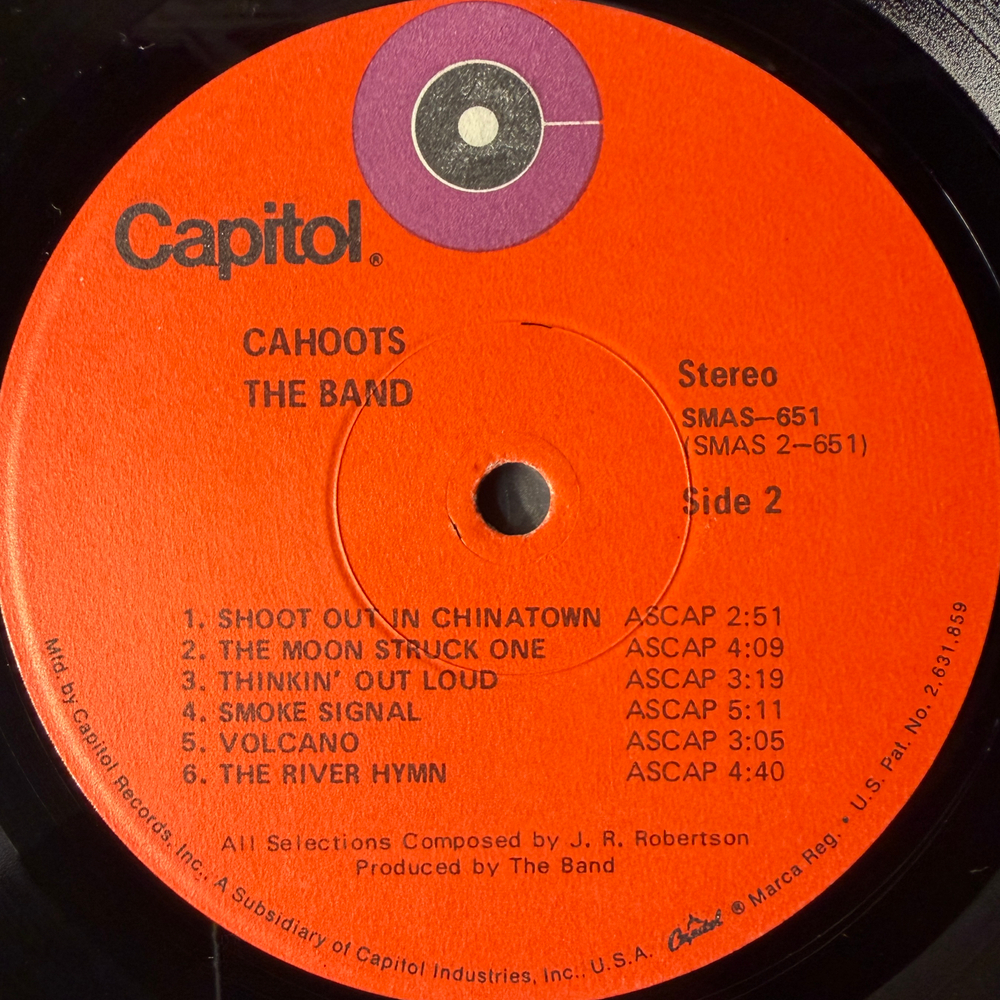 The Band ‎– Cahoots (США 1971г.) Т
