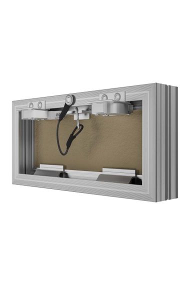 Люк ревизионный D Ceramo Base 400х200 скрыт.монтаж съемный алюминий EVECS