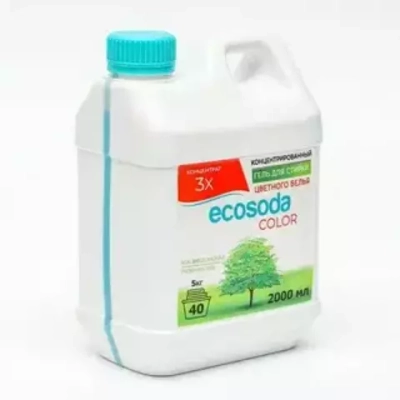 EcoSoda color концентриров гель для стирки цветного белья 2л*12