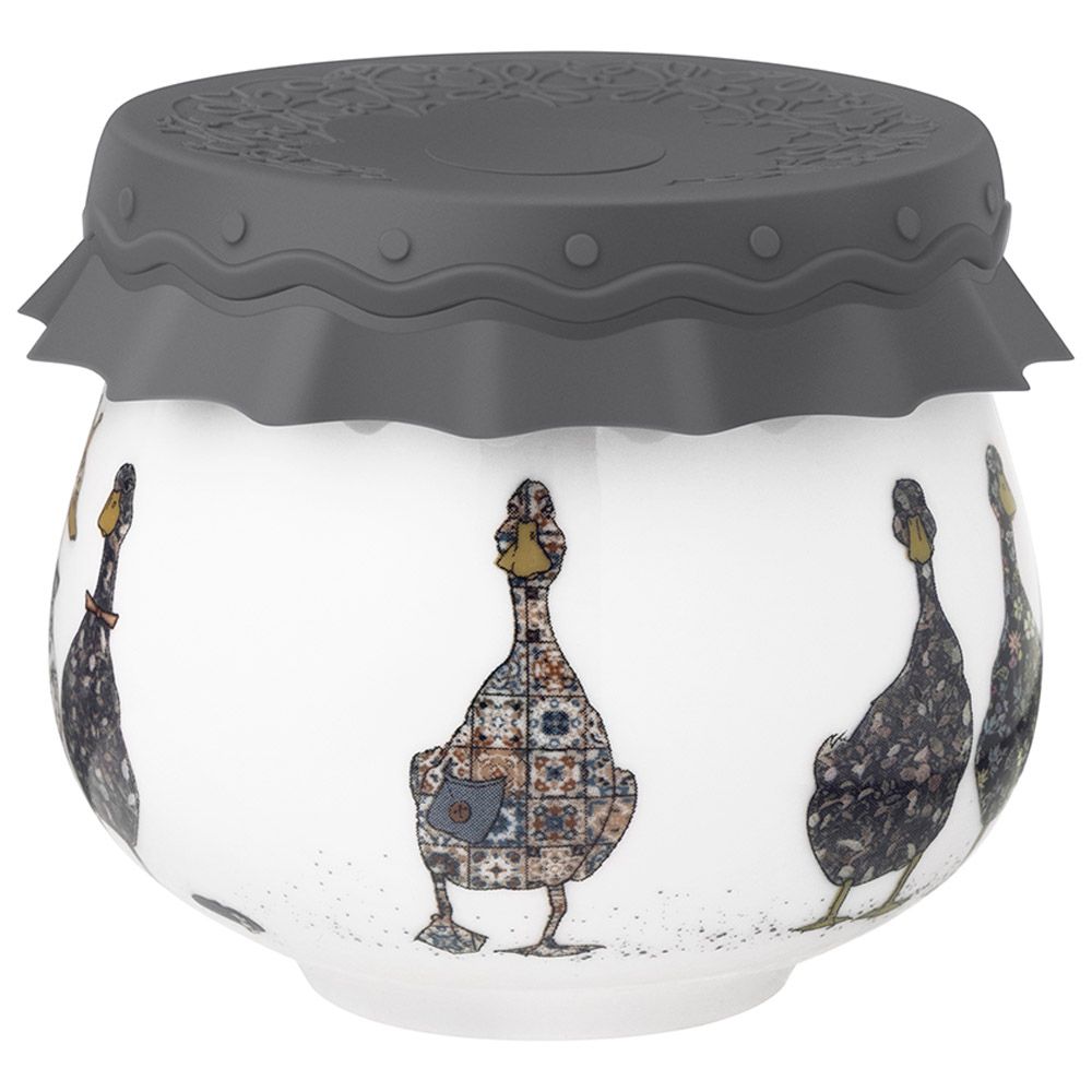 БАНКА LEFARD "FAMILY FARM" С СИЛИКОНОВОЙ КРЫШКОЙ 8*8*6,5 CM 180 МЛ