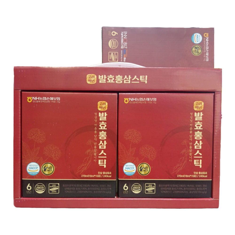 Корейский красный женьшень с коллагеном в стиках в виде сиропа Innobiz Red Ginseng, 26 штук