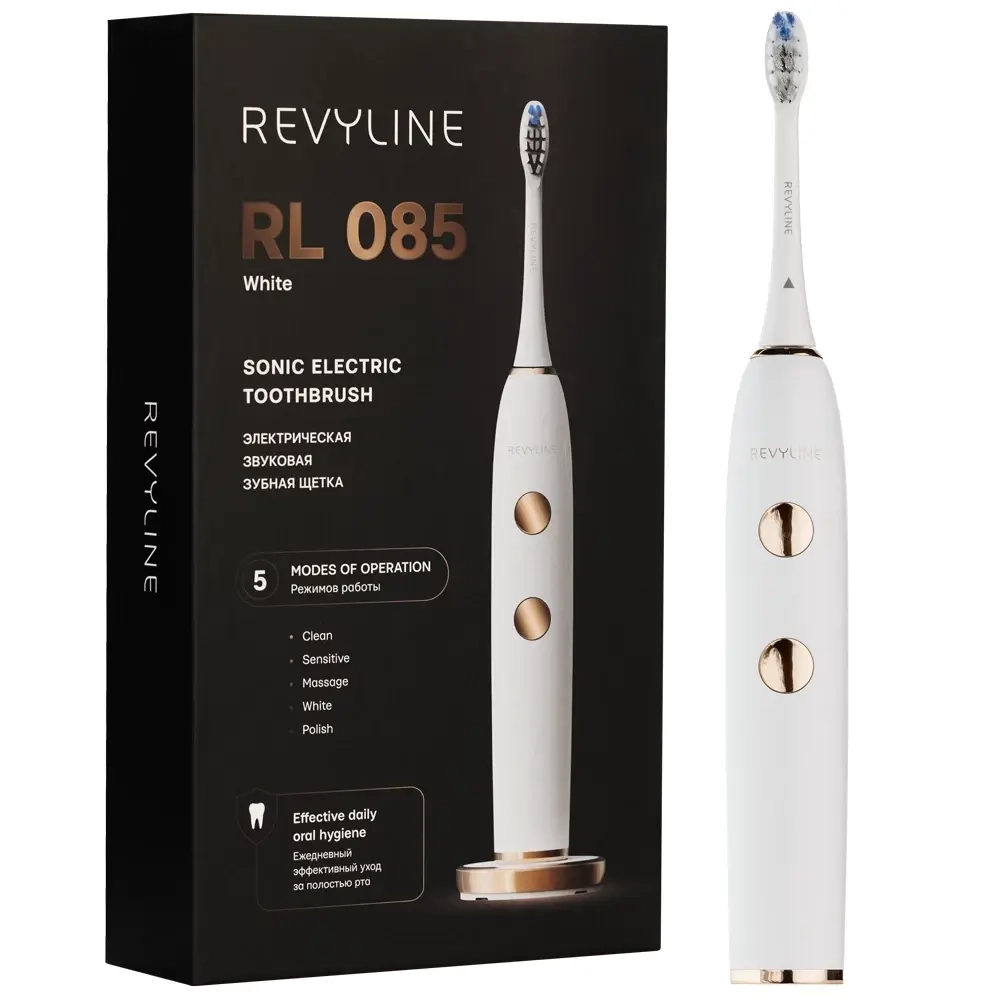 Электрическая звуковая зубная щётка Revyline RL 085 White