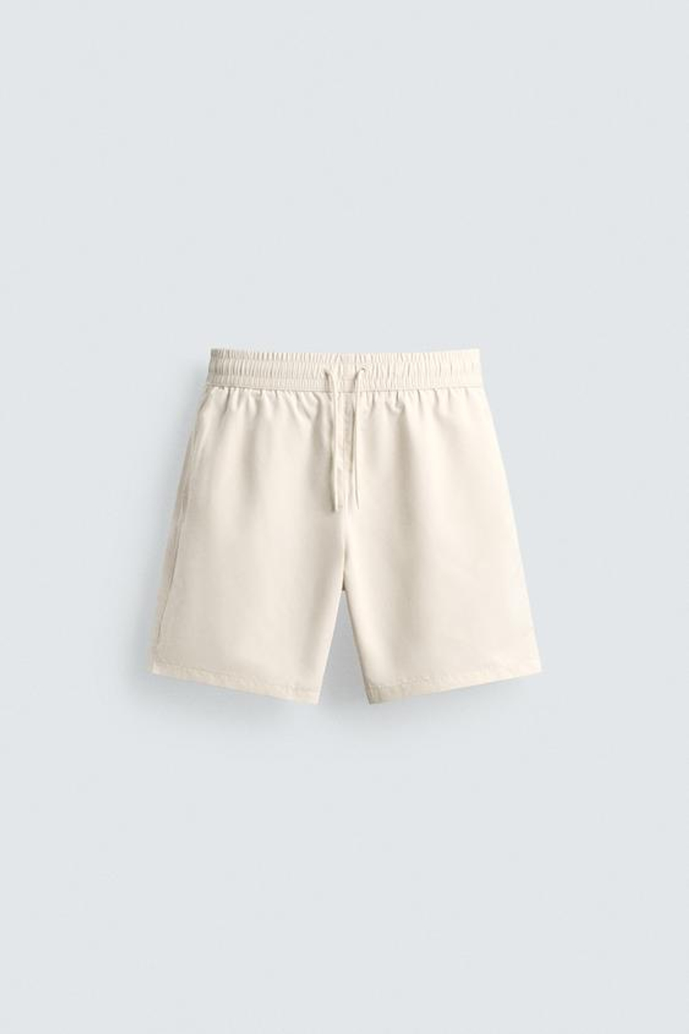 ZARA ДЛИННЫЕ ПЛАВКИ ИЗ МЯГКОЙ ТКАНИ, ЭКРЮ