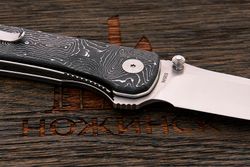 Нож складной QSP QS131-R Hawk, клинок 82мм, сталь CPM S35VN, рукоять карбон