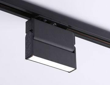 Трековый однофазный светодиодный светильник 6W 4200K 120° GL6803 BK чёрный Track System Ambrella