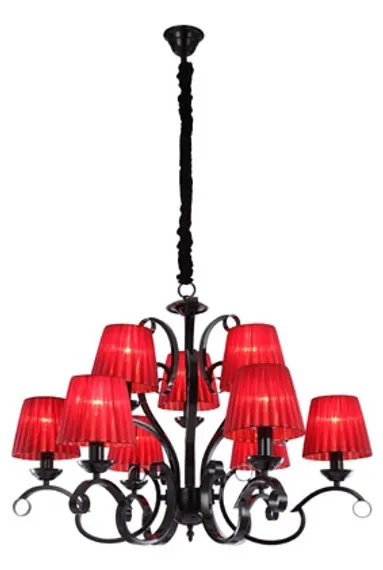 Люстра подвесная Sfera Sveta 3207/6+3 BLACK, 9×40 Вт, чёрная