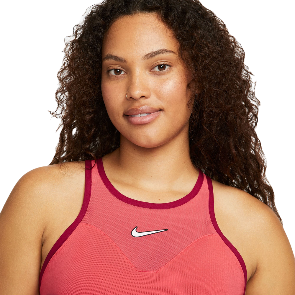 Женский топ теннисный Nike Court Dri-Fit Slam Top - ember glow/ember glow/noble red/white