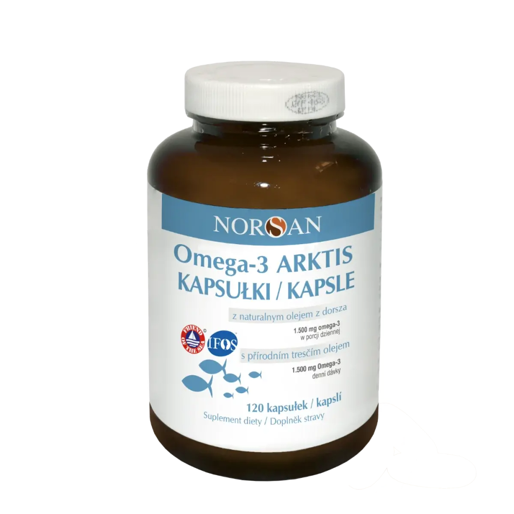 Norsan Omega-3 Artkis - капсулы с натуральным маслом арктической трески и экстрактом розмарина, 120 капсул
