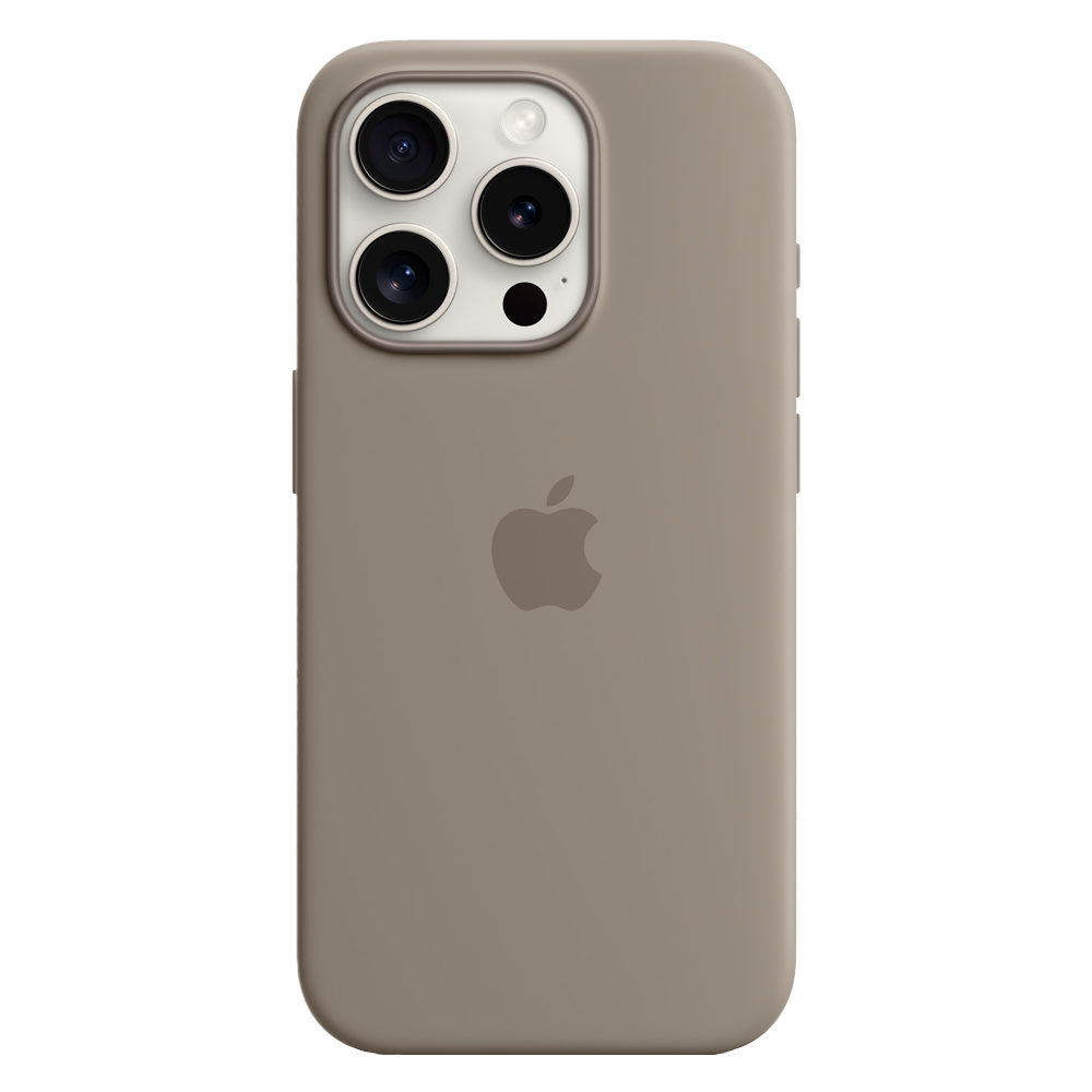 Силиконовый чехол с поддержкой MagSafe Apple Silicone Case для iPhone 15 Pro, Clay (Пепельно-коричневый)