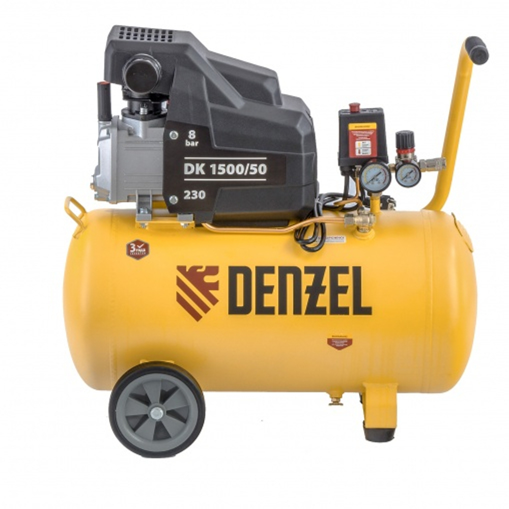 Масляный компрессор DENZEL DK1500/50 Х-PRO, 50 л, 1.5 кВт (58064)