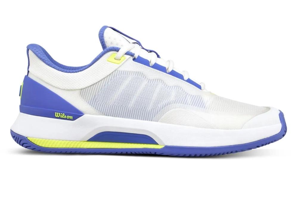 Женские теннисные кроссовки Wilson Intrigue Tour - white/amparo blue/safety yellow