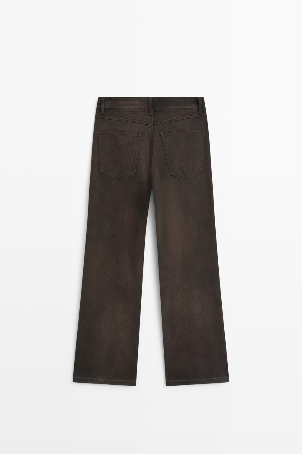 Massimo Dutti Расклешенные брюки, шоколадный