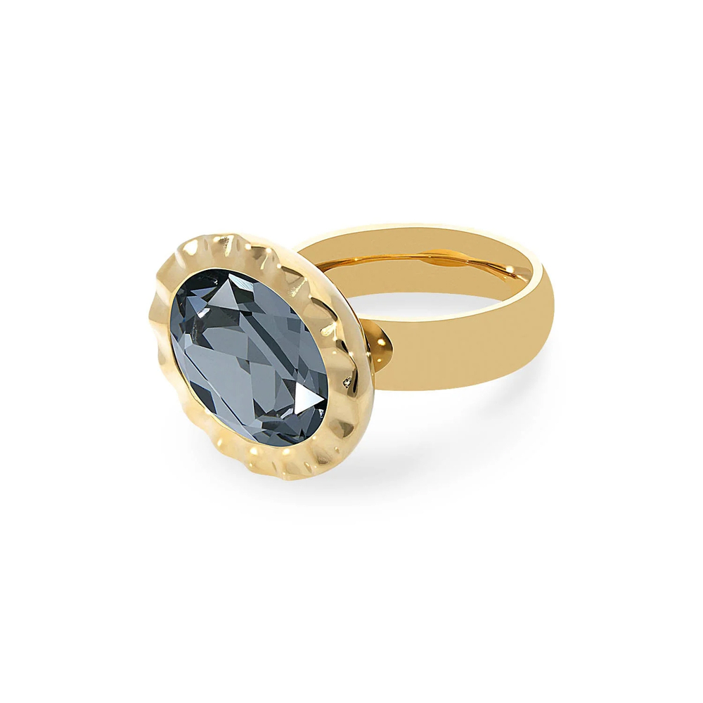 Кольцо Qudo TIVOLA UNICA big (G/P) Crystal silver night 56 687539 размер 18