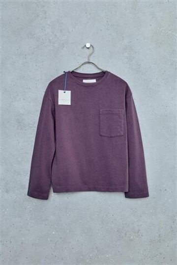 ZARA STORIESZ — ФУТБОЛКА ИЗ ПЛОТНОГО ХЛОПКА С ЭФФЕКТОМ ПОТЕРТОСТИ, ЛИЛОВЫЙ