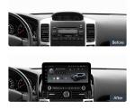 Магнитола для Toyota Land Cruiser Prado 120, Lexus GX470 (экран климата внизу) - Canbox H-Line 3041 монитор 12.3" QLED в стиле MERCEDES на Android 10, Быстрая, ТОП-процессор, CarPlay, 4G SIM-слот