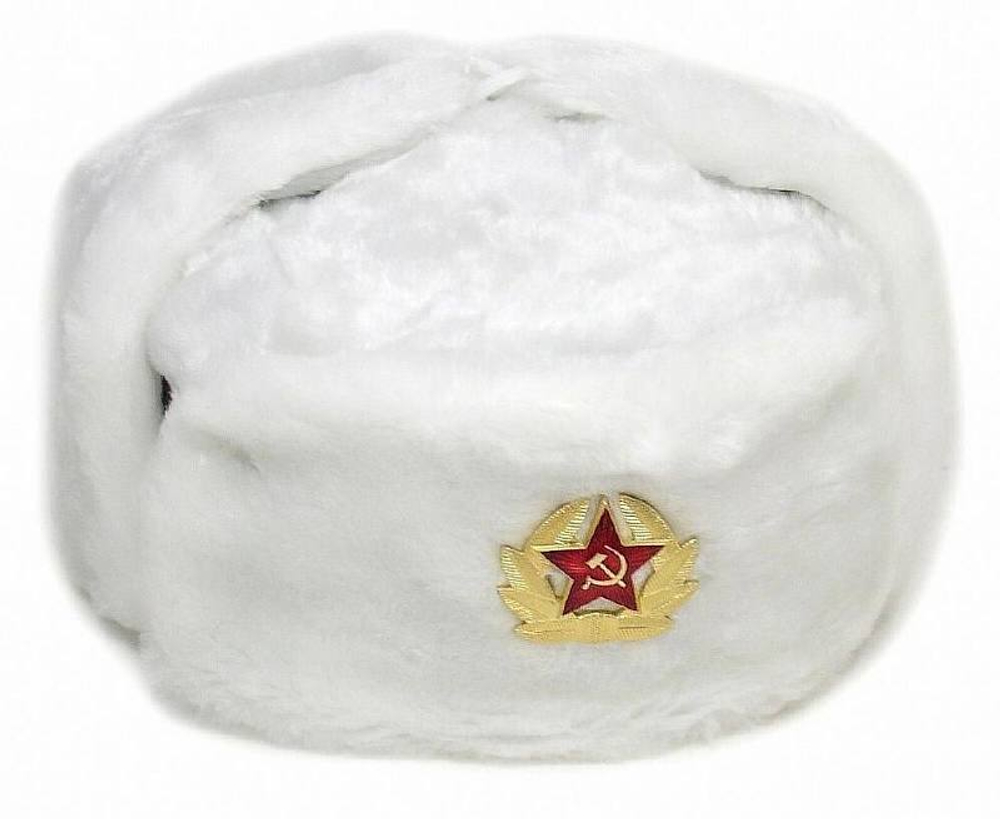 Шапка белая искусственный мех