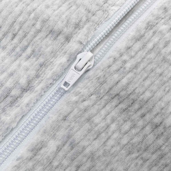Толстовка Puff Zip Велюровая серый меланж - фото 11