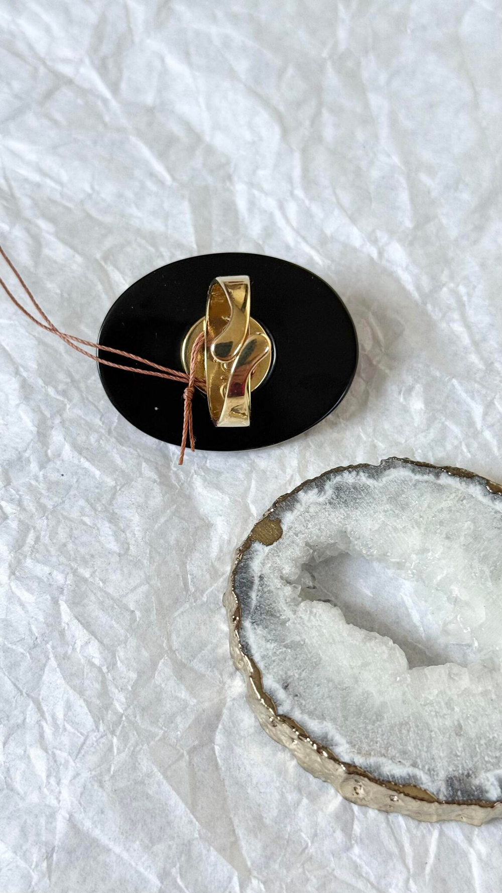 Кольцо Nature Bijoux, Surabaya, разъемное, с раковиной тигровой Ципреи и говлитом, NB25.2-19-25862 (