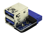 Espada <EI DC20p-USB3x2s> Переходник 20pin -> 2xUSB3.0 (вертикальное расположение портов)