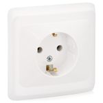 Schneider Electric Этюд Белый Розетка 1-местная скрытая установка с заземляющими контактами PC16-003B---