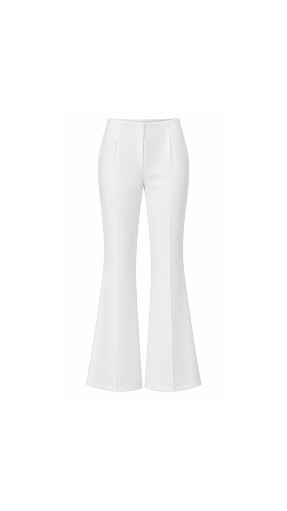 Брюки flare white