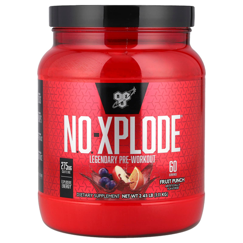 BSN, NO-XPLODE®, Legendary Pre-Workout, предтренировочный комплекс, со вкусом фруктового пунша, 1,11 кг (2,45 фунта)