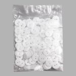 Пуговицы 2 прокола 24L=15 мм, (s.white (белый)), CX-K-22, 144 шт