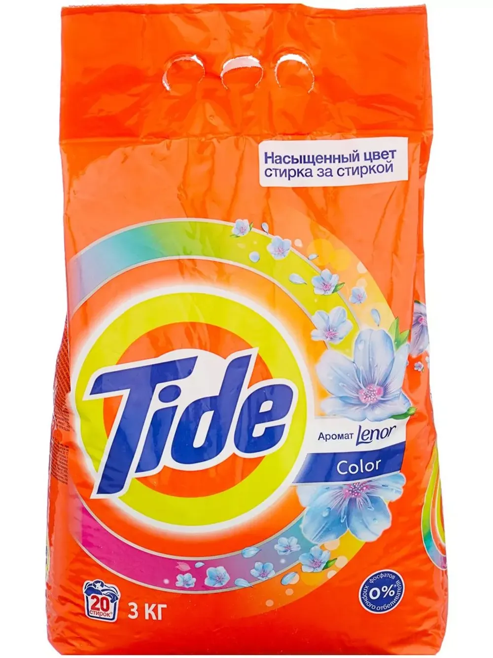 Порошок TIDE авт Color Lenor Touch of Scent 3кг