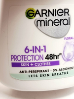 Дезодорант шариковый женский Garnier Mineral "6-IN-1" 48час 50 мл (Из Финляндии)