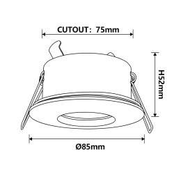 Светильник встраиваемый CLT 045C1 WH IP44