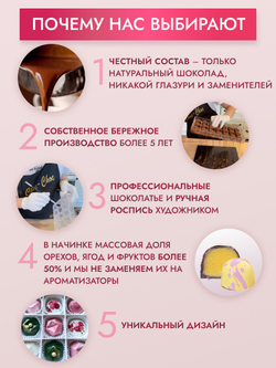 Конфеты шоколадные коробка набор подарочный ручной работы