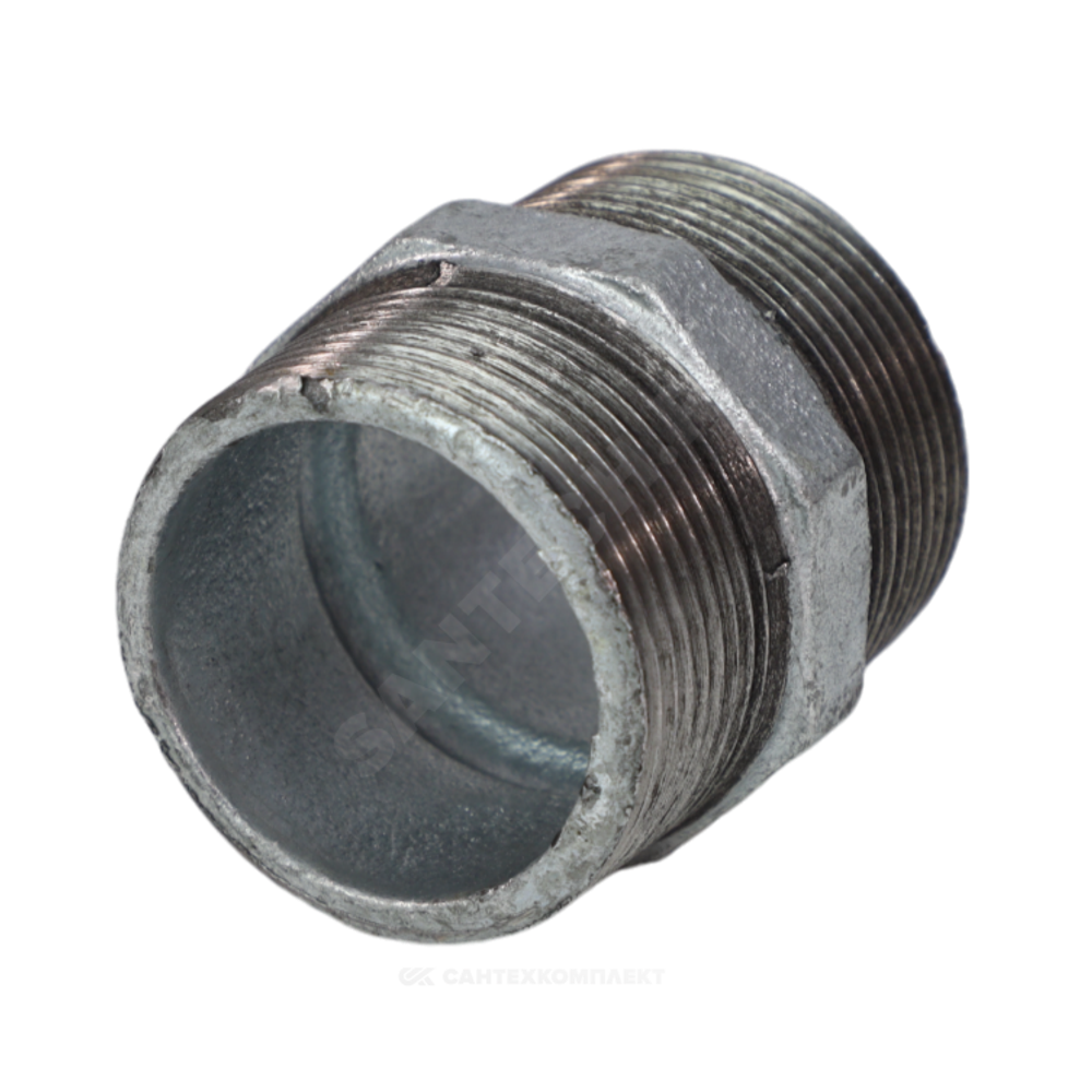 Ниппель прямой чугун оц Ду 32 (1 1/4") НР Fittex PLUS